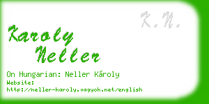 karoly neller business card